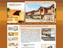Tablet Screenshot of mayberrycolony.com